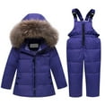 thumbnail image 1 of CYRBOKO Toddler Girls Ski Jackets and Pants, Thermal 2 Pieces Athletic Full Zip Ski Outfits Purple Size 2-3 T, 1 of 2