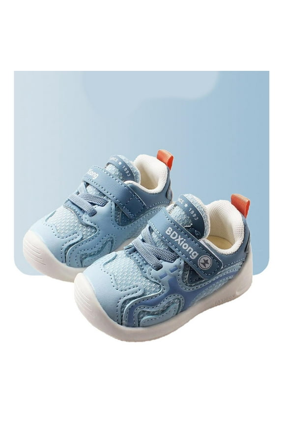 Toddler Girls Sneakers, Casual Comfortable Soft Sole Non-slip Athletic Shoes Blue Size 15-18 Months