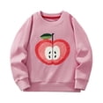 thumbnail image 1 of CYRBOKO Toddler Girls Sweatshirts, Autumn Cotton Crew Neck Pullover Long Sleeve Clothing Pink Size 4-5 T, 1 of 3