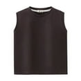 thumbnail image 1 of CYRBOKO Toddler Girls Tank Tops, Cotton Crewneck Breathable Sleeveless Summer T-shirts Dark Gray Size 3-4 T, 1 of 3