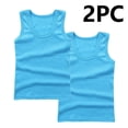 thumbnail image 1 of CYRBOKO Toddler Girls Tank Tops, Cotton Crewneck Comfy 2 Pack Summer Undershirts Blue Size 3-4 T, 1 of 3