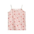 thumbnail image 1 of CYRBOKO Toddler Girls Tank Tops, Cotton Floral Print Spaghetti Straps Soft Summer Undershirts White Size 4-5 T, 1 of 3