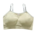 thumbnail image 1 of CYRBOKO Training Bars for Girls, Comfortable Padded Soft Cotton Breathable Seamless Bras Yellow Size 9-18 T, 1 of 3