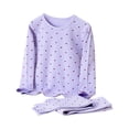 thumbnail image 1 of CYRBOKO Underwear Sets for Girls, Thermal Cotton Long Sleeve Elastic Waist Loungewear Sets Purple Size 8-10 T, 1 of 2