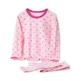 thumbnail image 1 of CYRBOKO Underwear Sets for Toddler Girls, Long Sleeve Cotton Thermal Elastic Waist Loungewear Sets Pink Size 4-5 T, 1 of 2