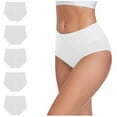 thumbnail image 1 of Fnooota Underwear Women, High Waist 100% Cotton Briefs Panties Breathable Light Stretchy Comfort White ,L, 1 of 3