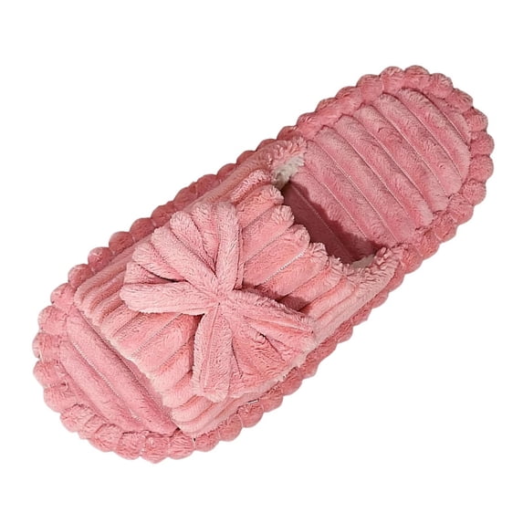 CYRBOKO Women's Fuzzy Slippers, Comfy Open Toe Indoor Outdoor Soft Slide Slippers for Women Red Size 10-10.5