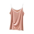 thumbnail image 1 of CYRBOKO Women's Pullover Tank Tops, Breathable Summer Sleeveless V-Neck Spaghetti strap top Pink Size 3XL, 1 of 3