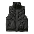 thumbnail image 1 of CYRBOKO Women's Quilted Puffer Vests, Lightweight Sleeveless Full Zip Thermal Winter Clothing Black Size L, 1 of 9