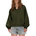 thumbnail image 1 of CYRBOKO Womens Sweatshirts, Lightweight Stretchy V Neck Long Sleeve Fall Clothing Beige Size S, 1 of 10