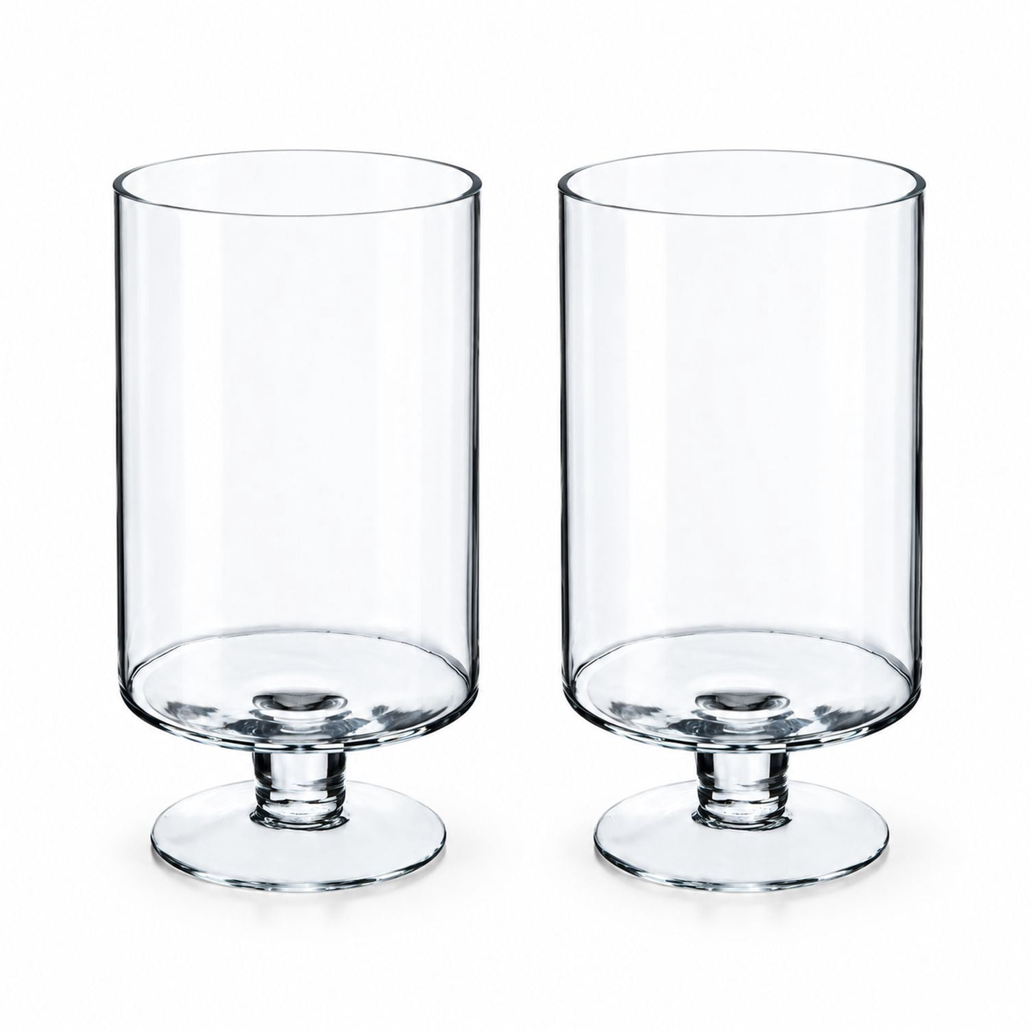 CYS EXCEL Glass Hurricane Pillar Candle Holders (H:10