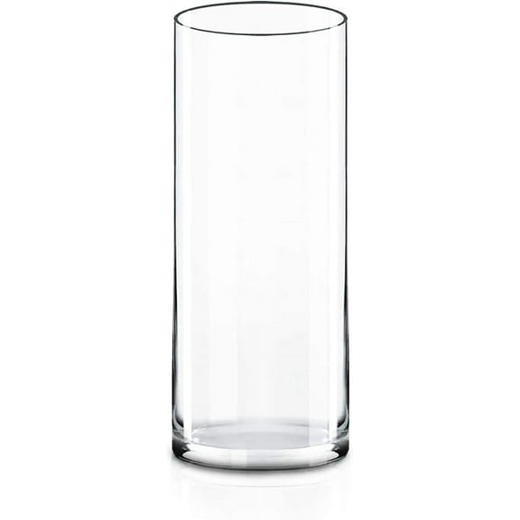 CYS Excel Large Glass Cylinder Vase (H:22" D:8") Flower Vase Centerpieces Hurricane Floating Pillar Candle Holder Terrarium Planter