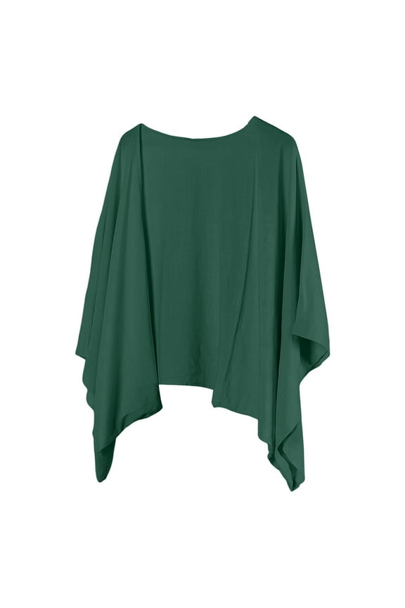 3/4 Length Sleeve Womens Tops Winter Women Fall Clothes Trendy Fitness Fashion Clothing Casual Business Shirts for Women Blackish Green