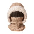 thumbnail image 1 of CYSFASHION 3 In 1 Beanie Hat With Scarf And Mask Warm Scrub Caps Women Womens Scarves Fitness Face Masks Khaki, 1 of 9