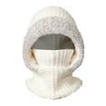 thumbnail image 1 of CYSFASHION 3 In 1 Beanie Hat for Women Fall Fashion Women's Hats & Caps Face Mask Fleece Winter Scarves White, 1 of 9