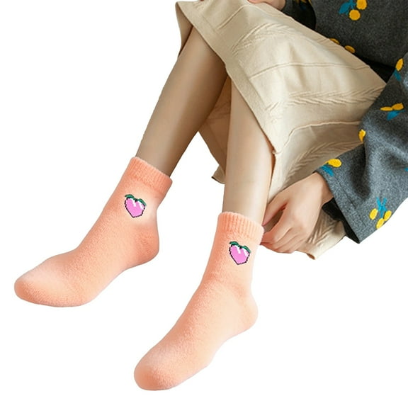 CYSFASHION Ankle Socks for Women Fall Fashion Must Haves Cozy Breathable Cotton Toe Seamed Women's Socks Pink