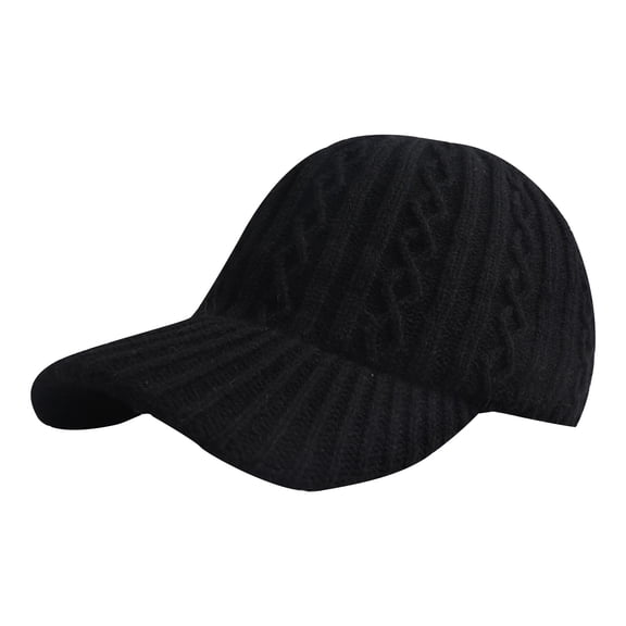 CYSFASHION Baseball Cap for Men Cotton Sun Visor Casual Fleece Cozy Cold Weather Women's Hats & Caps Black