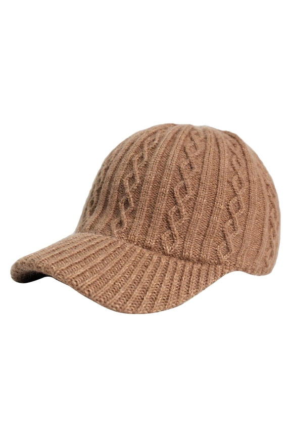 Baseball Cap for Women Wool Sun Visor Knit Fleece Lined Fitness Fall Fashion Men's Hats & Caps Khaki