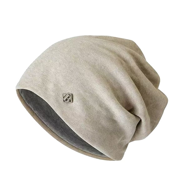 CYSFASHION Beanie for Men Soft Beanies Women Stain Lined Slouchy Cap Fashion Accessories Stretch Women's Hats & Caps Beige