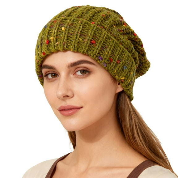 CYSFASHION Beanie for Women Beanies Fall Fashion Must Haves Slouch Cap Fitness Winter Hats Women's Hats Green