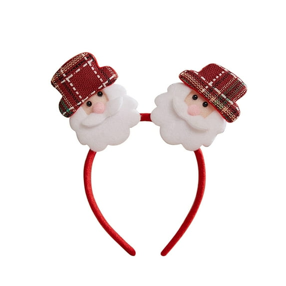 CYSFASHION Christmas Day Deer Ears Headbands for Women Korean Trendy Non-Slip Santa Fashion Head Bands Daily Hair Band Dark Purple