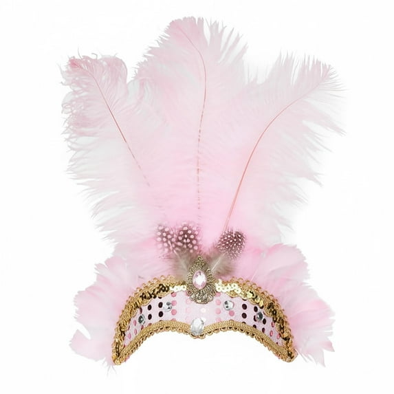 CYSFASHION Christmas Day Fascinators Hats for Women Headpiece Headband Costume Accessories Party Show Cocktail Pink