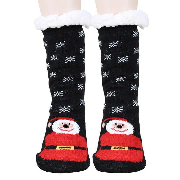 CYSFASHION Christmas Day Socks for Women Fall Fashion Must Haves Ruffle Socks Lightweight Cotton Casual Womens Socks Black