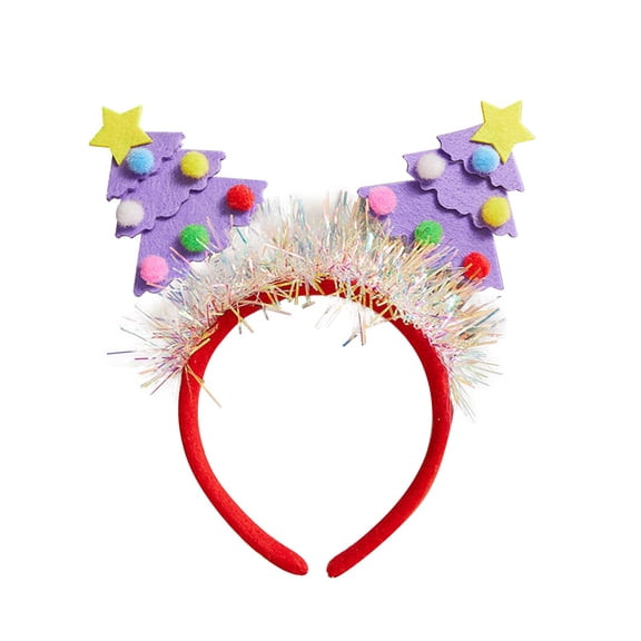 CYSFASHION Christmas Gifts Deer Ears Headbands for Girls Cute Knotted Non Slip Santa Fashion Head Band Everyday Use Hair Bands Black