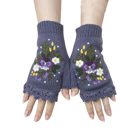 CYSFASHION Christmas Gifts Womens Gloves Winter Thermal Cozy Strecty Wool Liner Plush Women's Gloves Purple