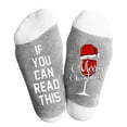 thumbnail image 1 of CYSFASHION Christmas Stockings for Women Ornaments Knitted 9 Inch Cozy Decorations Personalised Plush Cuff Santa Compression Socks White, 1 of 3