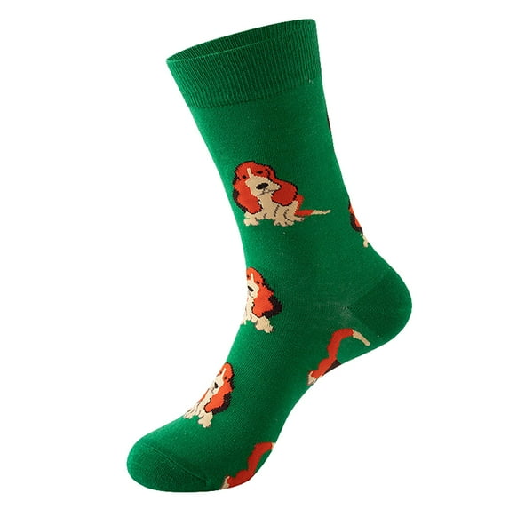 CYSFASHION Compression Socks for Women Crew Breathble Comfortable Thermal Toe Seamed Ankle Funny Ankle Socks Green