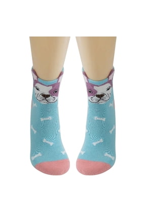 Compression Socks for Women Crew Breathble Comfortable Thermal Toe Seamed Ankle Funny Ankle Socks Sky Blue