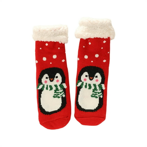 CYSFASHION Compression Socks for Women Plush Cozy Winter Fashion Sleeping Fall Fashion Must Haves No Show Christmas Gifts Fuzzy Socks Red