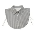 thumbnail image 1 of CYSFASHION Detachable Collar for Women Solid Half Shirts Family Business Casual Mock Neck Dicky Collar Blouse Black, 1 of 7