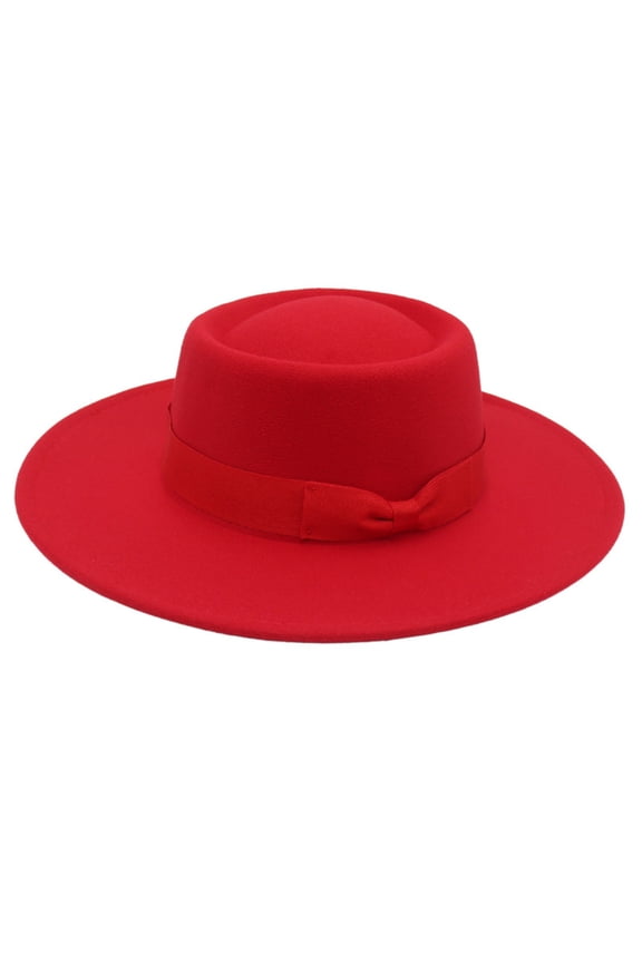 Fedora Hats for Women Panama Wedding Guest Dress Wide Brim Hair Accessories Tea Party Women's Sun Hats Red1