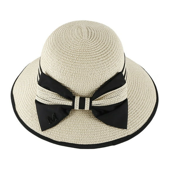 CYSFASHION Fedora Hats for Women Retro Classic Soft Panama Short Brim Elegant Bucket Hat Beige