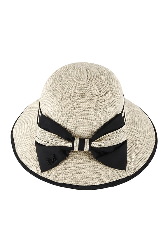 Fedora Hats for Women Retro Classic Soft Panama Short Brim Elegant Bucket Hat Beige