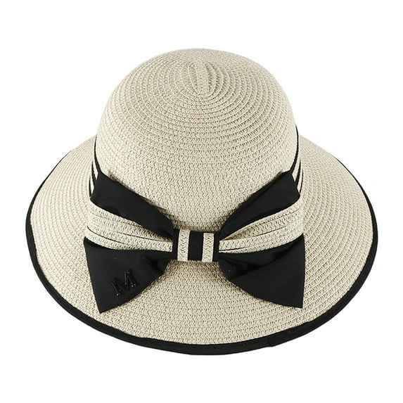 CYSFASHION Fedora Hats for Women Retro Classic Soft Panama Short Brim Elegant Bucket Hat Beige