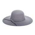 thumbnail image 1 of CYSFASHION Fedora Hats for Women Retro Classic Soft Panama Short Brim Elegant Bucket Hat Grey, 1 of 3