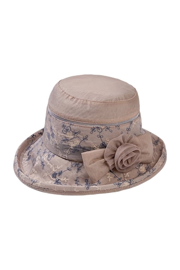 Fedora Hats for Women Retro Classic Soft Panama Short Brim Elegant Bucket Hat Khaki