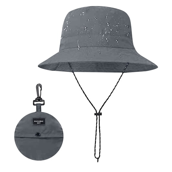 CYSFASHION Fisherman Beanie for Women Packable Foldable Travel Cute Funny Women's Hats & Caps Dark Gray