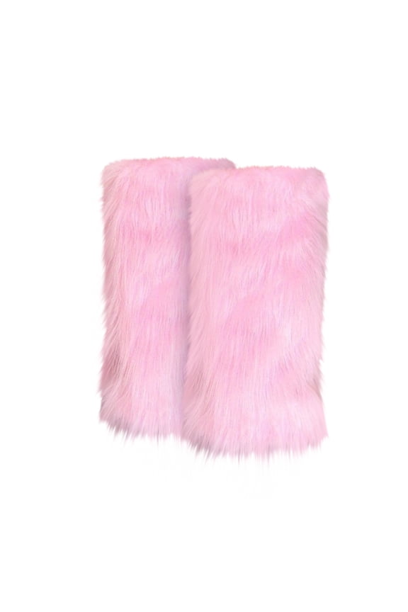 Furry Boots for Women Faux Fur Leg Warmers Fluffy Fall Fashion Must Haves Fuzzy Boot Light Pink