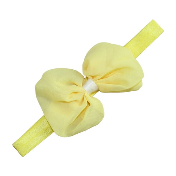 CYSFASHION Headbands for Girls Hair Band GYM Fashion Cotton Adjustable Bow Workout Sweat Bands Sweatbands Yellow
