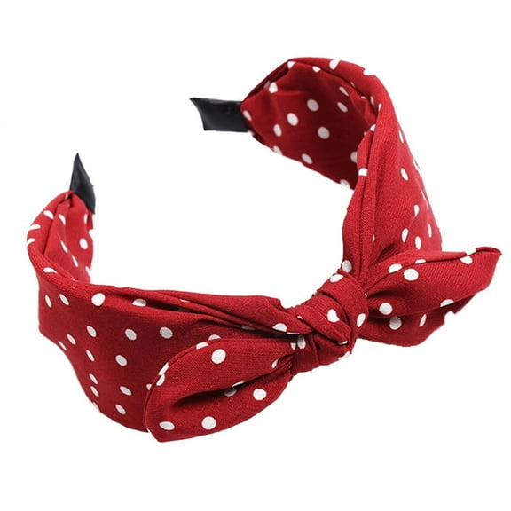 CYSFASHION Headbands for Women Teen Girl Hair Accessories Cute Decorative Head Wraps Make Up Polka dot Makeup Headband Red