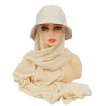 thumbnail image 1 of CYSFASHION Scarf for Women Fall Fashion Must Haves Pashmina Retro Elegant Feel Winter Lightweight Hair Towel Wrap Beige, 1 of 5