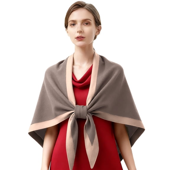 CYSFASHION Shawl Wraps for Women Fall Fashion Must Have Cropped Cardigan Knitted Womens Sweaters Lightweight Wedding Guest Dress Khaki Scarf