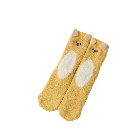 CYSFASHION Socks for Women Cotton Cushioned Comfort Lightweight Cute Ankle Compression Socks Yellow
