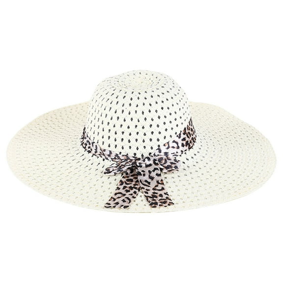 CYSFASHION Straw Hats for Women Outdoor Protection Foldable Floppy Breathable Wide Brim Visor Beige