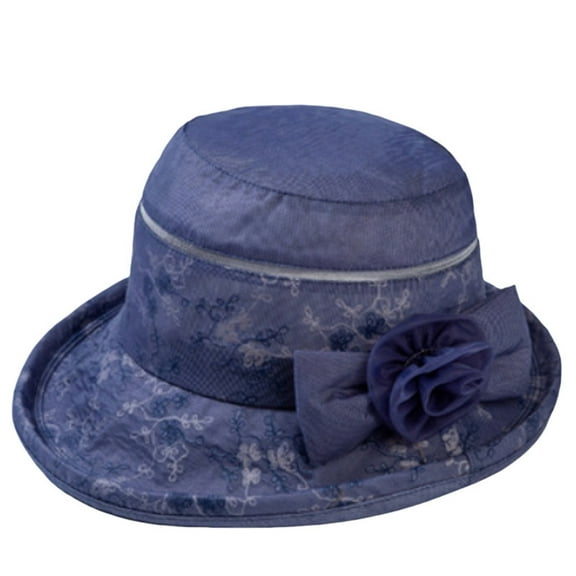 CYSFASHION Sun Hats for Women Vintage Roll Up Cool Casual Short Brim Felt Bucket Hat Navy