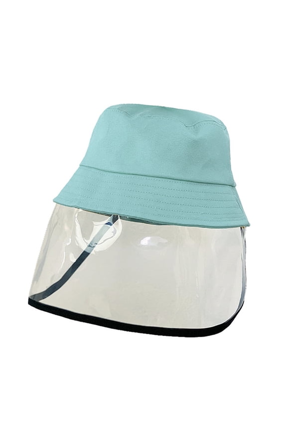 Sun Visor for Women Children Unisex Kids Anti Droplet Solid Color Shield Bucket Hat Protective Cover Fishmen Cap Pink